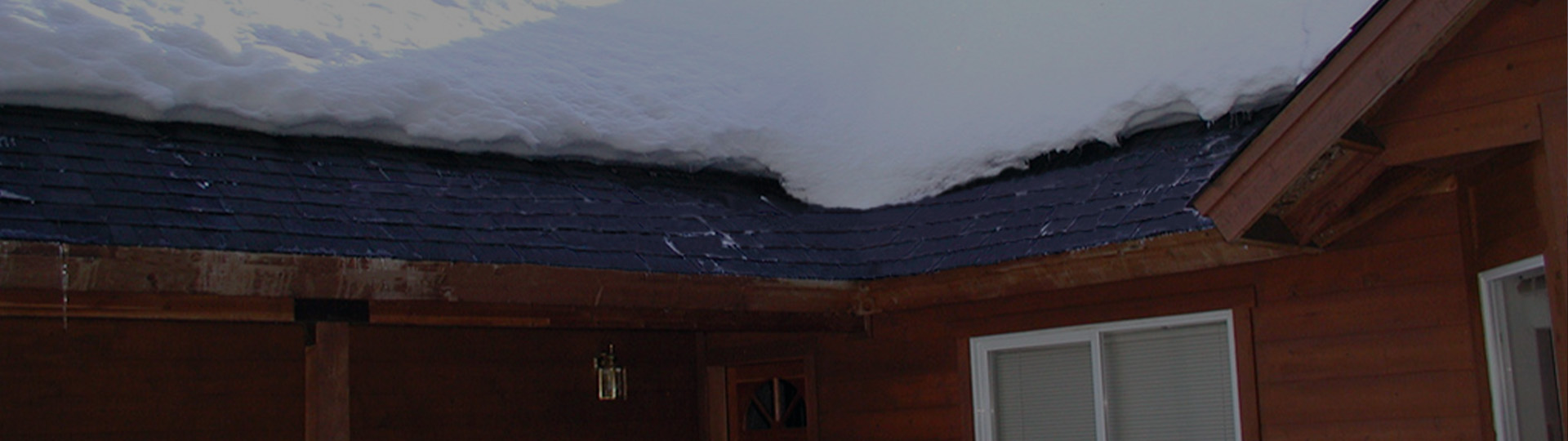 Radiant roof de-icing banner.